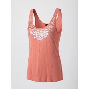 NWT New York & Company | Sequin Embellished Racerback Tank Top | Salmon/Pink XL